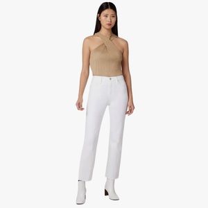 Hudson 97% Cotton Remi Straight Cropped High-Rise Raw-Hem Women’s Jeans - 25